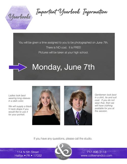 Class of 2022 yearbook info 